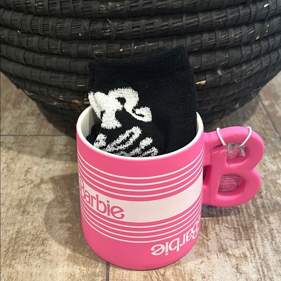Barbie Pink Mug with Black Socks - Picture 1 of 3